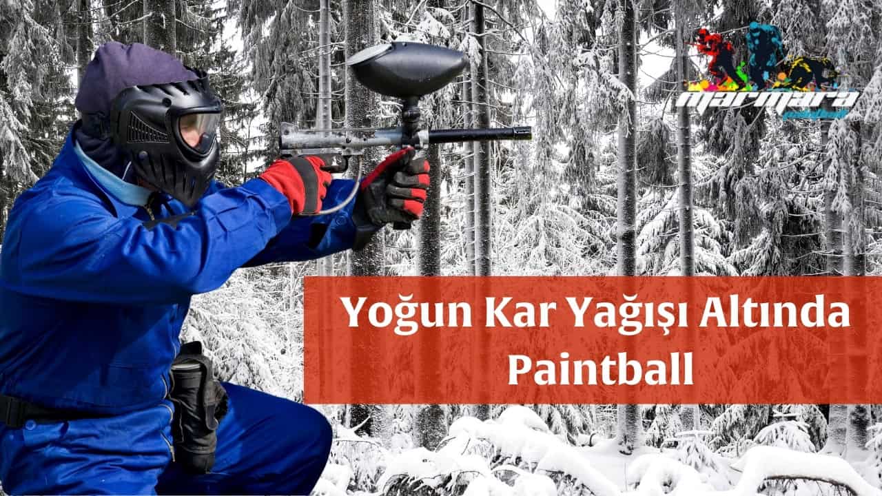 Yoğun Kar Yağışı Altında Paintball